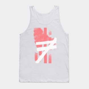 Abstract Pink And White Modern Pattern Tank Top